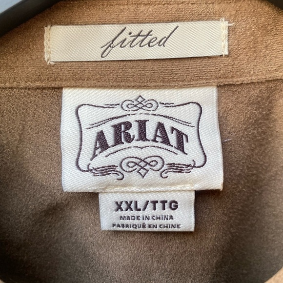 Ariat Western Fringe Shasta Snap Shirt Button Down Faux Suede | Size: XXL - Picture 8 of 12